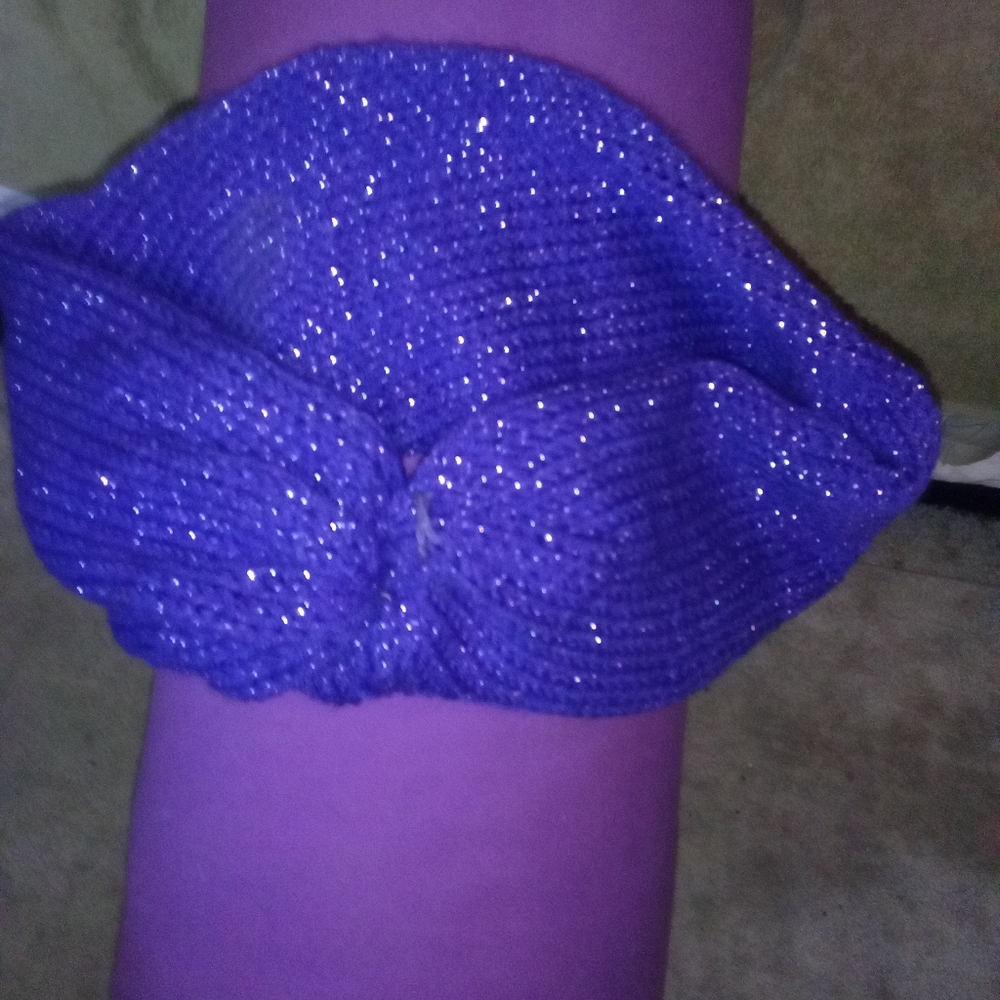 Sparkling Purple Knit Headband